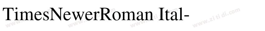 TimesNewerRoman Ital字体转换